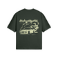 Blue drift graphic oversized T-shirt