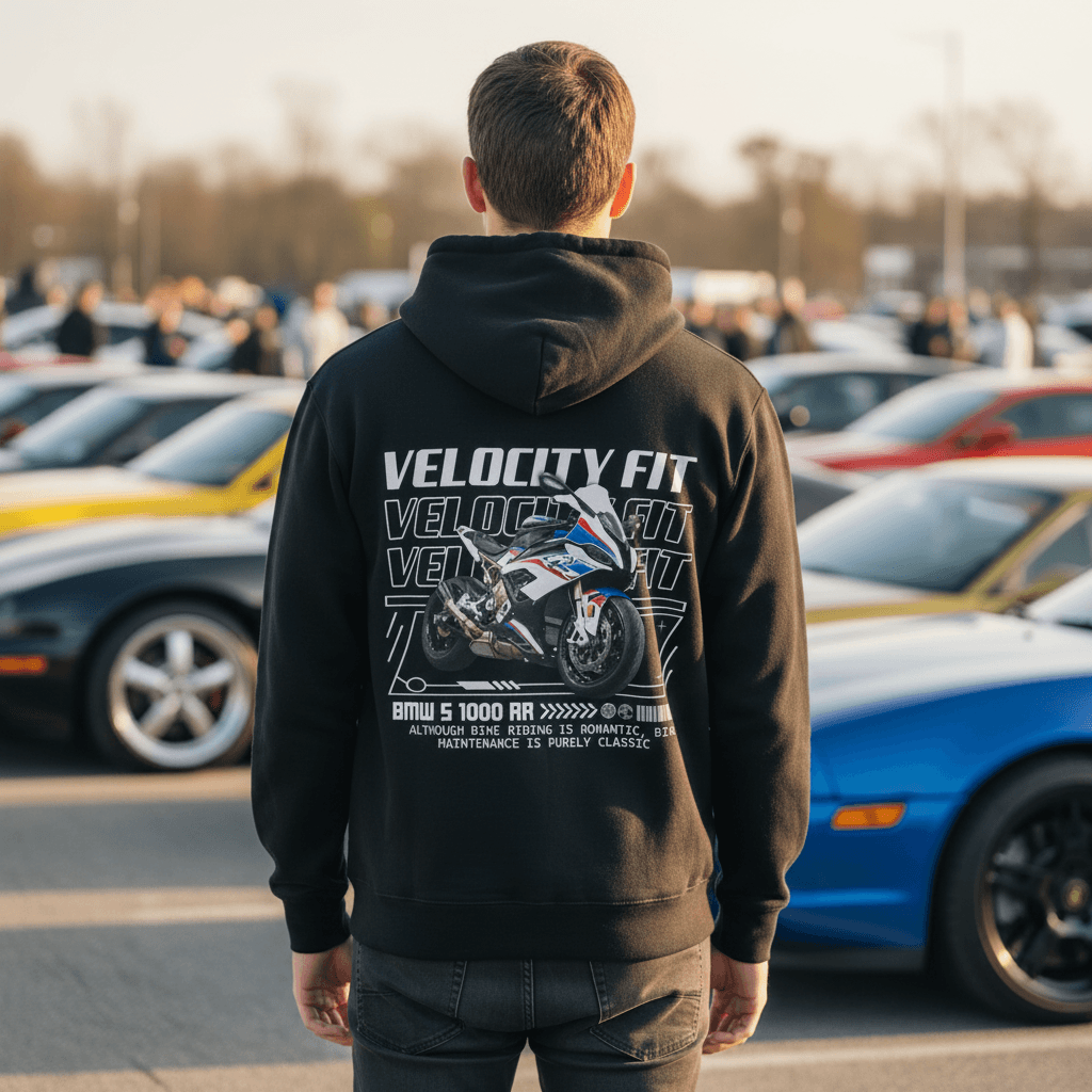 Heavy S1000RR Oversized Hoodie - Car-Inspired Gymwear - TheVelocityFit 